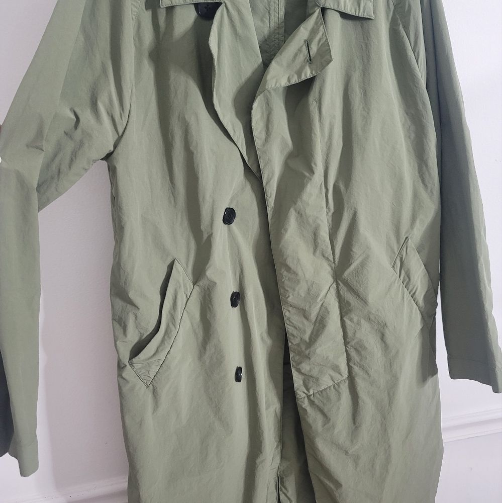 Saturdays New York mens Malmo sage green trench coat nwt - Picture 8 of 9